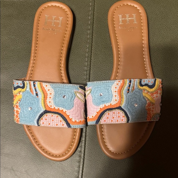 Haute Hippie Multicolor Slide Sandals - Picture 1 of 4